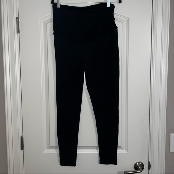 Zella Mamasana Live in Ankle Maternity Leggings in Black Size Large - Picture 2 of 5
